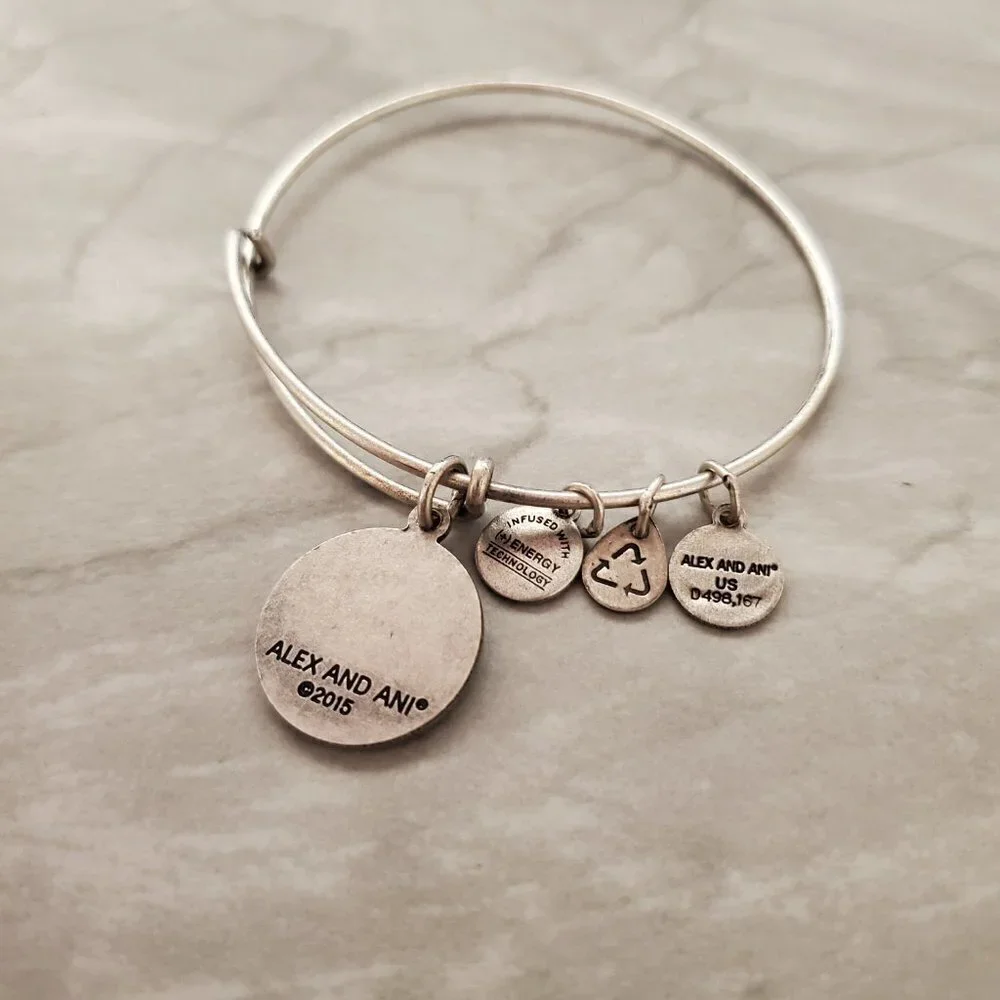 💖 Alex and Ani Silver Path of Life Expandable Charm Bracelet 💖 - Picture 2 of 3